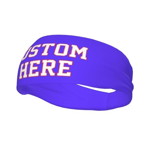 Image of Custom Sports Headband Custom Sweatband Bandana Add Your Image Logo Text Number. Bulk Custom Men Or Women Moisture Wicking Ventilate Elastic ﻿Headband