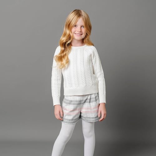 Image of Hope & Henry Girls Cable Front Pullover Sweater