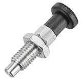 PATIKIL Push Fit Ball Nose Spring Plunger, M12x1.75 Spring Return Knob Plunger 304 Stainless Steel Retractable Coarse Thread Index Plunger for Industrial Equipment