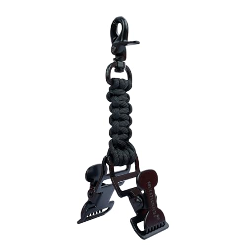 MELOTOUGH Tactical Glove Clip Work Glove Holder with 2 Alligator Clips for Tool Belt Tactical Bag Outdoor Accessory(Black)