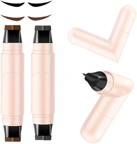 Set de 2 tampons eyeliner rotatifs - Outil de maquillage rapide, résistant aux bavures et longue tenue, prêt à l'emploi, pour les passionnés de maquillage,...