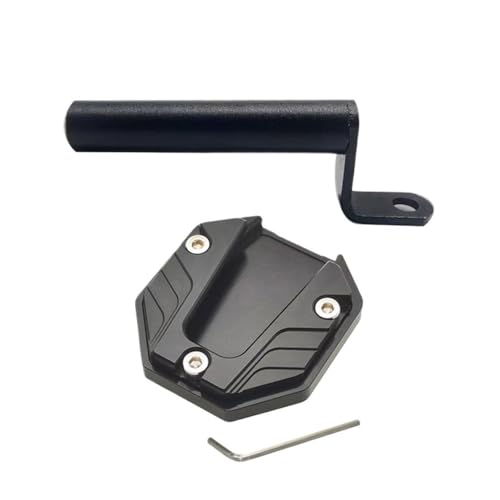 Pied en alliage d'aluminium CNC et coussin de béquille latérale de moto