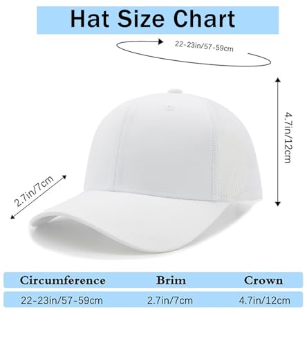 Image of 2-Pack Breathable Mesh Snapback Trucker Hats, Adjustable Baseball Caps for Men Women, Cotton-Poly Twill Outdoor