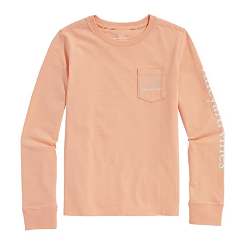Image of Vineyard Vines Girls Vintage Whale Long-Sleeve Pocket Tee