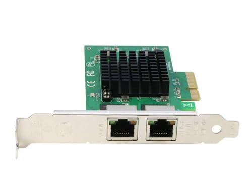 Image of 2.5Gbps Dual Port PCIe Network Card - Intel I225-V Chipset, 2-Port 2.5GBASE-T RJ45 Ethernet LAN Adapter, PCI Express x4 (x1 Compatible), Internal NIC for Gaming & Workstation