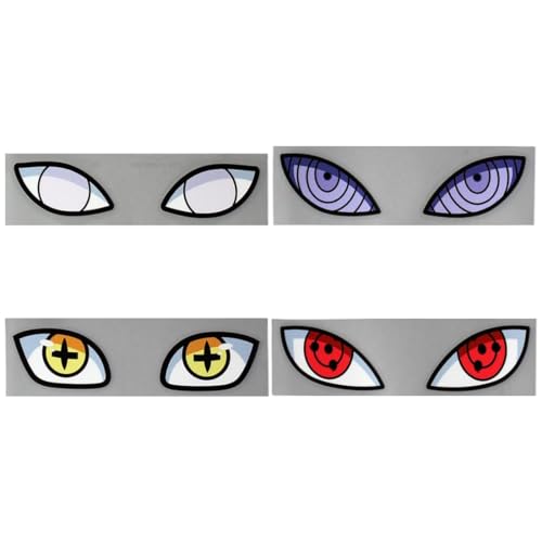 Autocollants de voiture, 4 paires, mauvais yeux, Peeking Monster Effrayant Yeux Autocollant, Autocollant Décoration intéressante et créative, Pour Voiture...