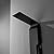 BWE Shower Panel Tower with Rainfall Shower Head Matte Black 304 Stainless Steel Multi Function Morden Shower System with Large Area Body Jet Massage and Handheld Shower, Tub Spout