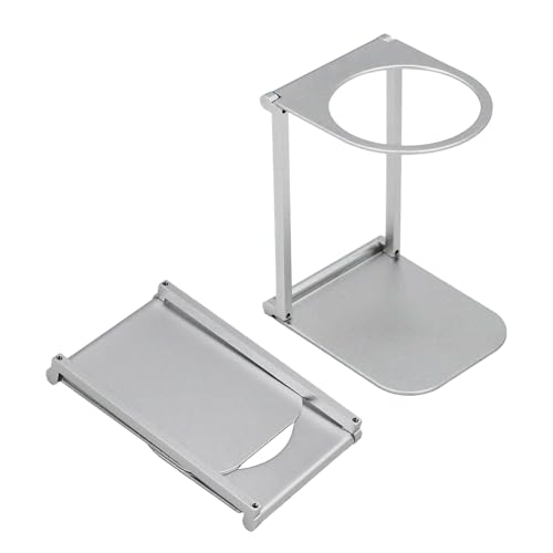 CeyKvo Estación de café plegable, soporte portátil para cafetera espresso y filtro de mano, soporte de altura ajustable para portafiltros, AeroPress, cafetera moka, hervidor, ahorra espacio y estable