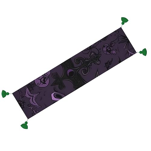 Chemin de table violet et noir, le cadeau déco gothique idéal - 3