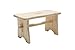 Fuss Panca in legno pino naturale 40 x 19 x 21 cm Sgabello Sgabello