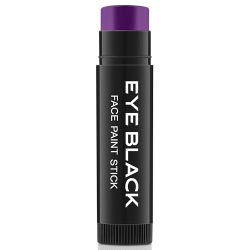 Wismee Purple Eye Black Anti-Glare Under Eye Sports Grease Stick for Baseball Football Softball Soccer Lacrosse Hockey Athletes Sports Training Sports Eye Black Stick