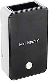 QCLU Mini Fan Heater, 50W Ultra Consumption Low Power Quick Heat, Portable Desktop Small Electric Heater Dryer, ABS Flame Retardant Material Hot Air Heater (Color : Black)