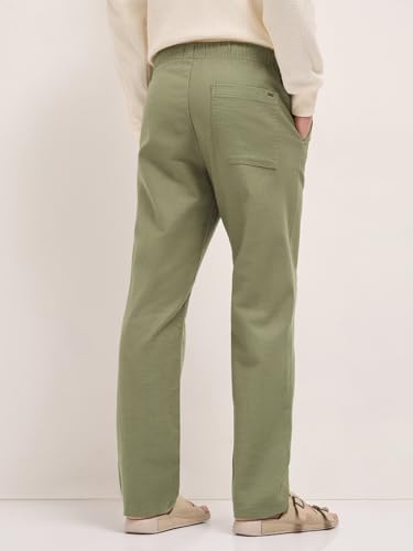 Image of Men's Grey Cotton Straight Fit Casual Trouser