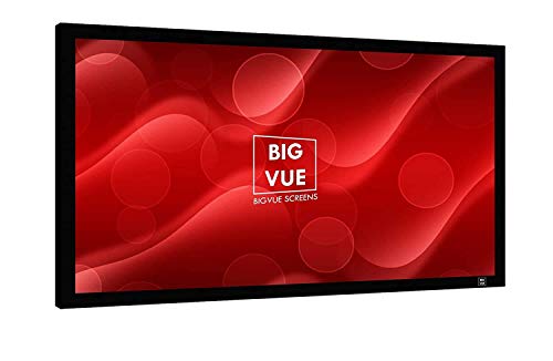 Image of BIG VUE 133 Inches Fixed Frame Projector Screen 16:9 Diagonal Active 3D 4K Ultra Hd Projector Screen for Classroom, Office & Home Theater (133 Inch, White)