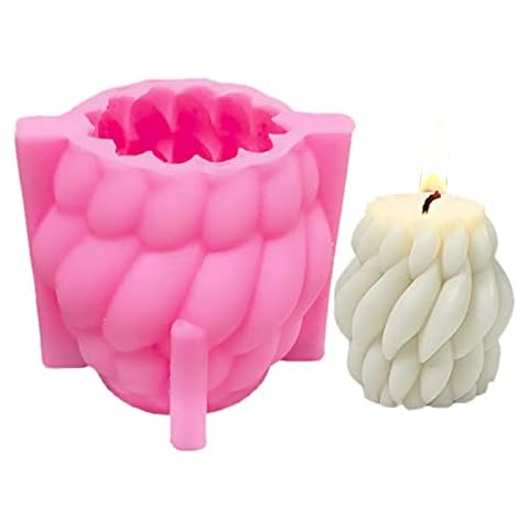 Gsrhzd Candle Moulds, Silicone Candle Moulds, 3D Candle Making Moulds, Candle Moulds for Candle Making, for Homemade Beeswax Candle, Soap, Fondant Cake Decoration, Chocolate, Candy, Clay Craft, S Cover