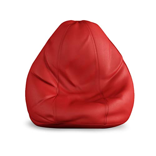 Image of Leatherette Bean Bag (with Beans) - XL, Red