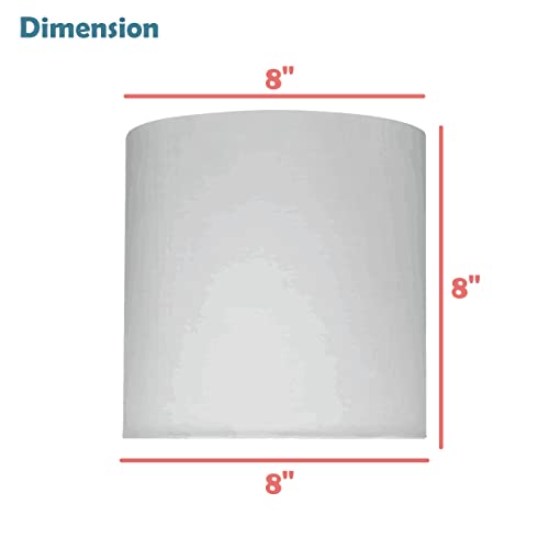 Image of Aspen Creative 58301A, Drum Uno Lamp Shade, Black, 8 inch Top x 8 inch Bottom x 8 inch Height, Slip UNO 36mm