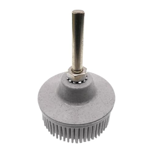 Whtkoph 2 inch Bristle Disc Rubber Abrasives Brush Drill Bristle Brush Disc Abrasives Coating Removal Disc, Gray