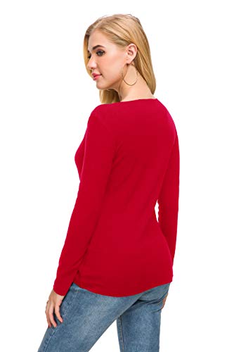 Image of Afibi Women V Neck Zip Front Long Sleeve Casual Top Blouse Shirt /Cardigan