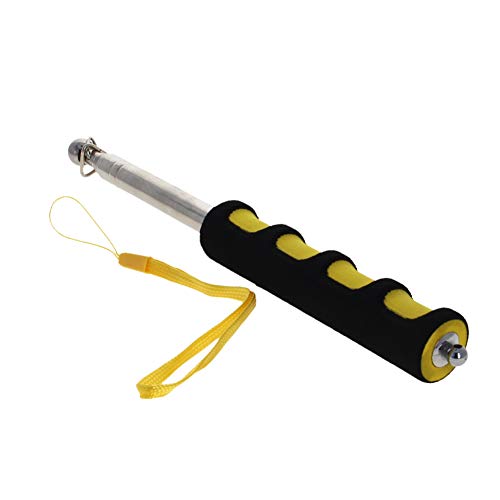 Image of Othmro 2Pcs Hollow Telescopic Teachers Pointer, Teaching Pointer Stick for Classroom, Metal Hand Retractable Pointer Extended Length 39.4 inch, Handheld Presenter Whiteboard Pointer (Yellow)