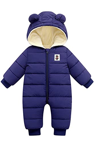 Image of LAVIQK Newborn Snowsuit Baby's Romper Jumpsuit Winter Coats Warm Down Coat Cute Padded Windproof Onesie for infant girls boys