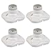 Produktbild DODUOS 4 Stück E27 LED Lampe Fassung Wand-Fassung Decken-Fassung Glühbirne Sockel für Flure, Treppen, Balkone, Schränke, Kellerräume (220-250V, Eckig, Weiß)
