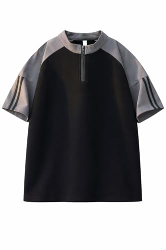 FN3 Men’s Half‑Zip Color Block RegularFit T‑Shirt – 78% OFF, Best Streetwear Tee Under ₹300