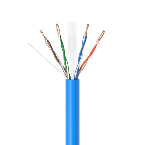 Cable Ethernet CAT6 UTP 500ft 23AWG CCA Azul miniatura 2