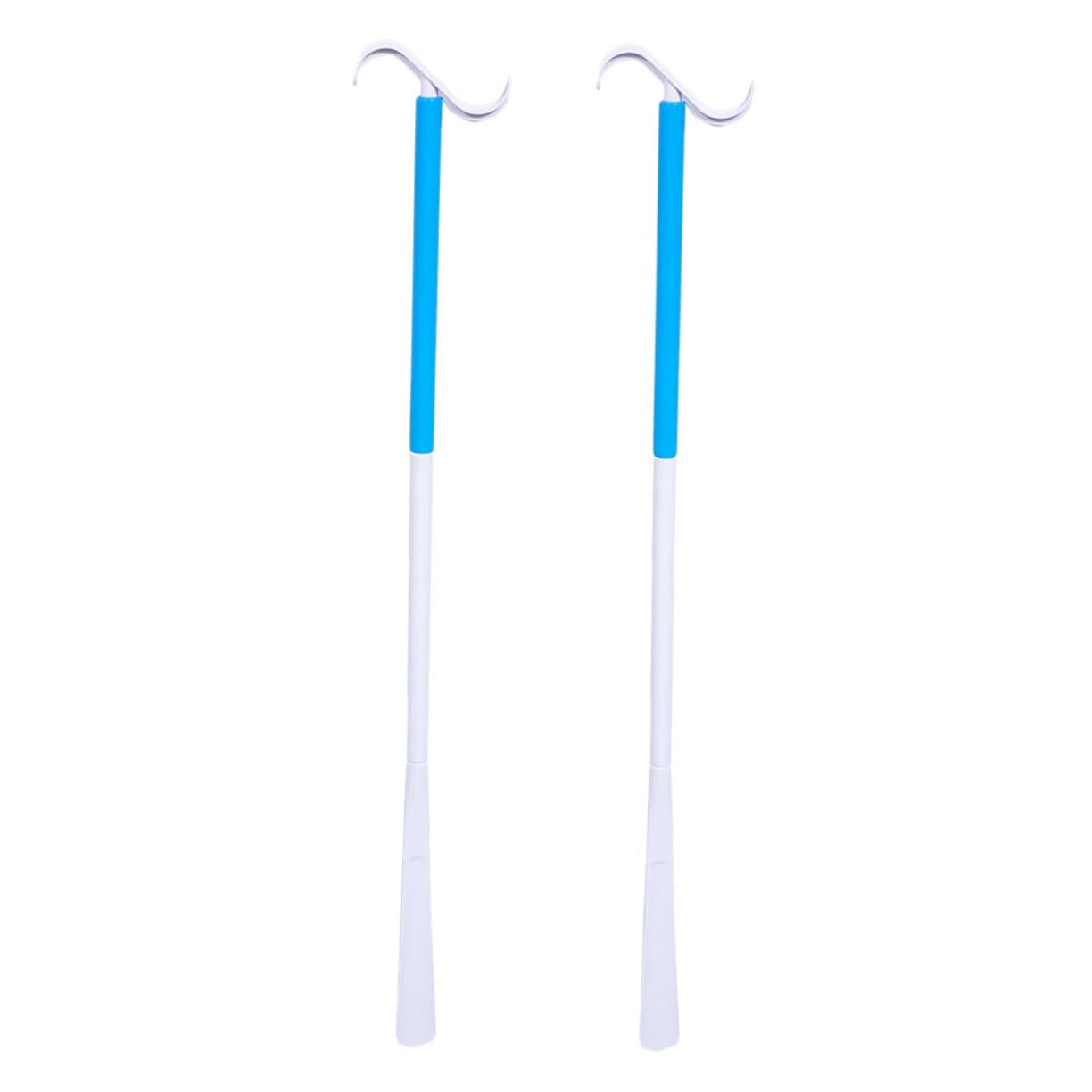 WOFASHPURET Dressing Stick for Elderly Pregnant Plastic Long Handle Shoe Horn Multi-functional Dressing Aid Mobility Support Tool