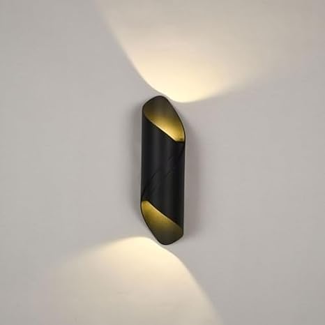 Wall Lamp Led Black Wall Waterproof Lighting Bedroom Bedside Modern Lamp(White Gold(Dolphin Waves)
