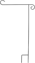 Wrought Iron Black Garden Flag Stand 40"H Briarwood Lane