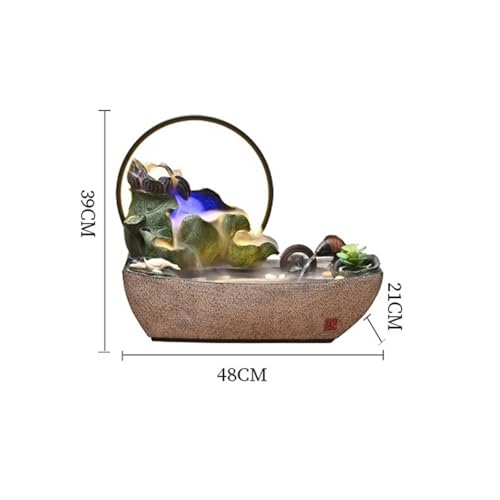 Petit étang à poissons et fontaine de table style chinois, le cadeau idéal pour le bureau - 3