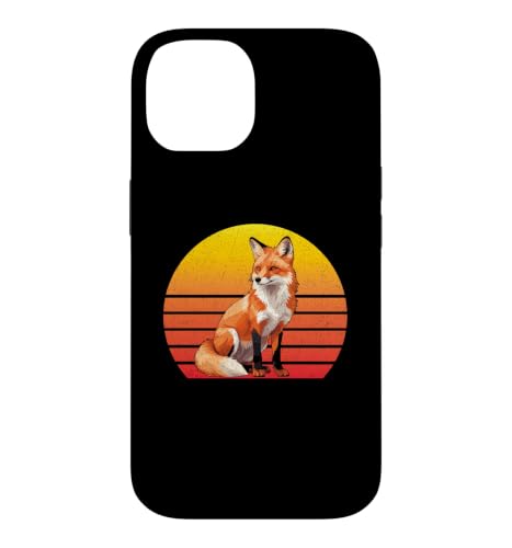 Red Fox Retro Sunset �t�H�b�N�X �X�}�z�P�[�X iPhone 14 �p