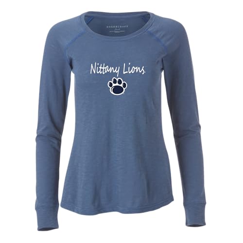 Camiseta para mujer Boxercraft de algodón con logotipo deportivo NCAA estilo preppy
