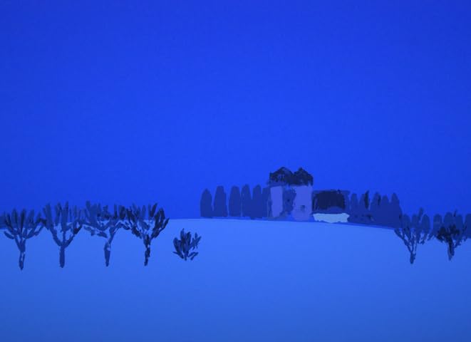 Amazon.co.jp: 栗谷川 健一「雪あかり」シルクスクリーン版画限定直筆