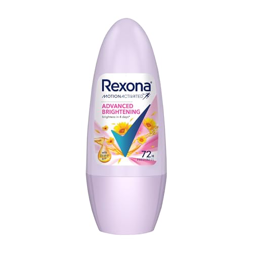 Image of Rexona Advanced Brightening Roll On Motion Activated Deodorant for Women | 72-Hour Freshness | 45 ML