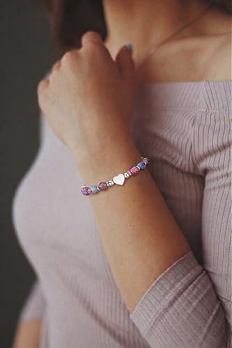 Image of Graduation & Back to School Gifts for Girls, Natural Stone Beaded Bracelet with Inspirational Quote Card, Jewelry for Daughter Granddaughter Niece Student