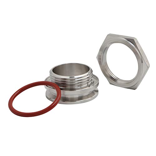 Semfeil Brew Bulkhead Compression Fitting 1.5 Inch Tri Clamp Weldless Bulkehad 304 Stainless Steel Homebrew Kettle Bulkhead thumb #1