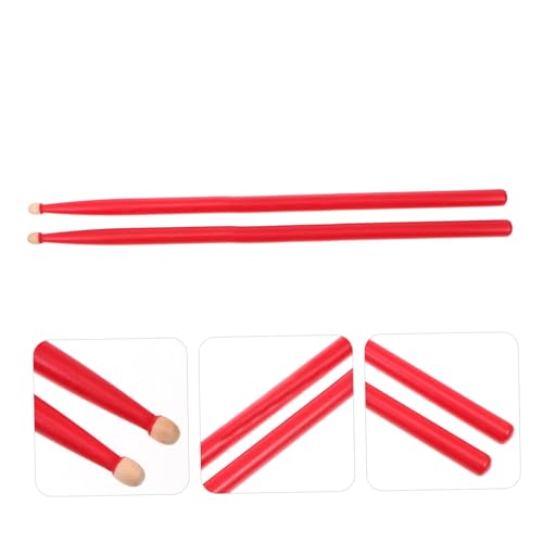 2 pares de baquetas de madera de arce con punta redonda miniatura 7