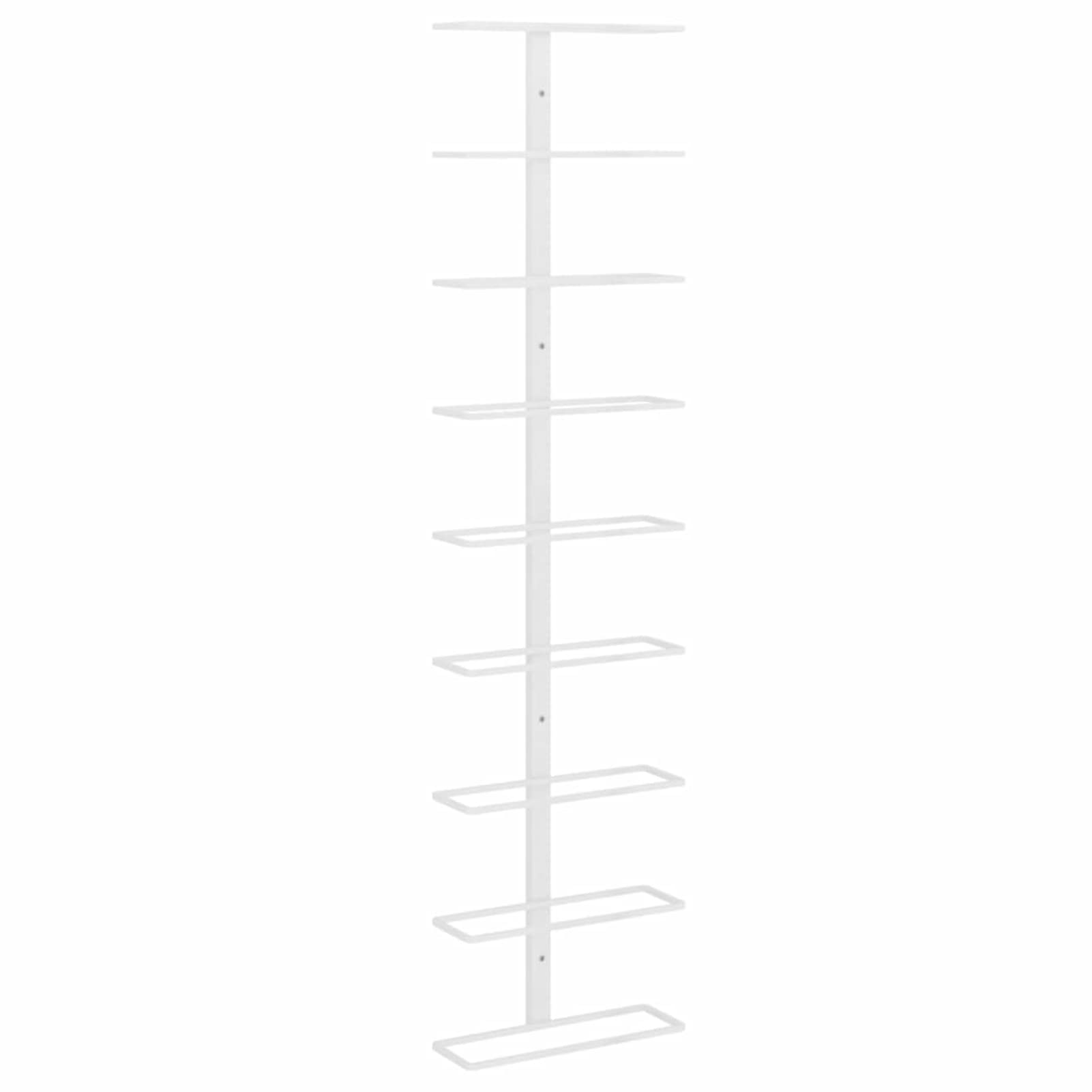 Gecheer Botellero para Vino de Pared metálico, diseño Original y Elegante Botellero de Pared para 9 Botellas Hierro Blanco