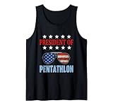 Perfekter Pentathlon-Slogan für Pentathlon-Liebhaber. Diese patriotische Retro-Grafik mit einem lustigen Spruch für Pentathlon-Lehrer ist ein unkompliziertes, einfaches Pentathlon-Kostüm. Lieben Sie Pentathlon? Tolle Pentathlon-Ausrüstung, Pentathlon-Uniform oder Pentathlon-Zubehör