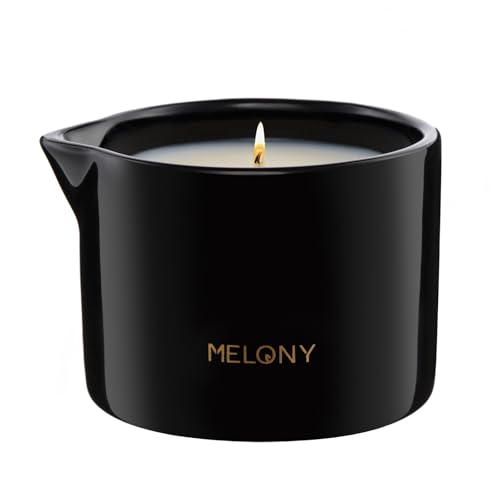 MELONY Massage Candle | Gentle Softening for Nourished Hydrated Balanced Skin | 130 g / 4.5 oz | Cruelty + Phthalate-Free (Empty Vessel)