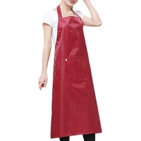 TAYLOR SHROFF Waterproof Vinyl Apron Heavy Duty for Kitchen Dishwashing, Lab Work, Butcher, Dog Grooming, Cleaning Fish, Industrial (MAROON)