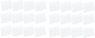 LALAFINA 24 Pcs Stand Label Marker Holder Organizer Price Shop Name Card Label Easy-to-use Label Holder Acrylic Sign Tag Stand Display Holder Labels Price Tag Commodity