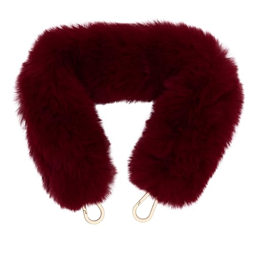 Faux Fur Bag Handle Strap, Replacement Handle Bag Purse Strap, Womens Winter Short Bag Strap,for Handbag,Shoulder Bag
