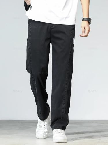 Summer Men's Jeans Loose Straight Denim Pants Casual Trousers4