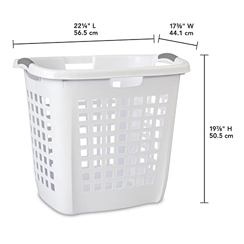 Generic 4 Pack Easy Carry Plastic Laundry Hamper, Dirty Clothes Laundry Hamper Bin With Reinforced Rim And Integrated Handles,White. #TOP1