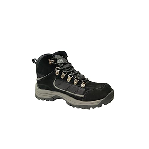 Northwest Territory Scarpe da donna in pelle leggera e impermeabile, per camminare, escursionismo, trekking, in memory foam, Nero , 41 EU