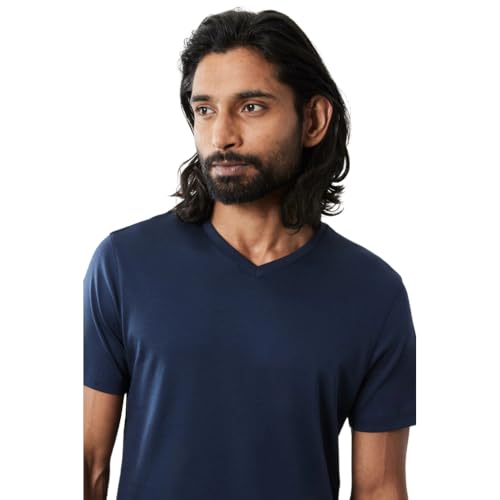 Robert Barakett V Neck Short Sleeve Pima Cotton Casual Solid Mens T Shirt3