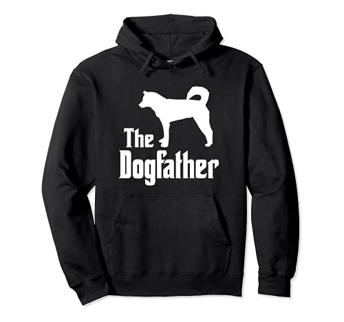 The Dogfather - funny dog gift, funny Korean Jindo Dog Pullover Hoodie, Black, S